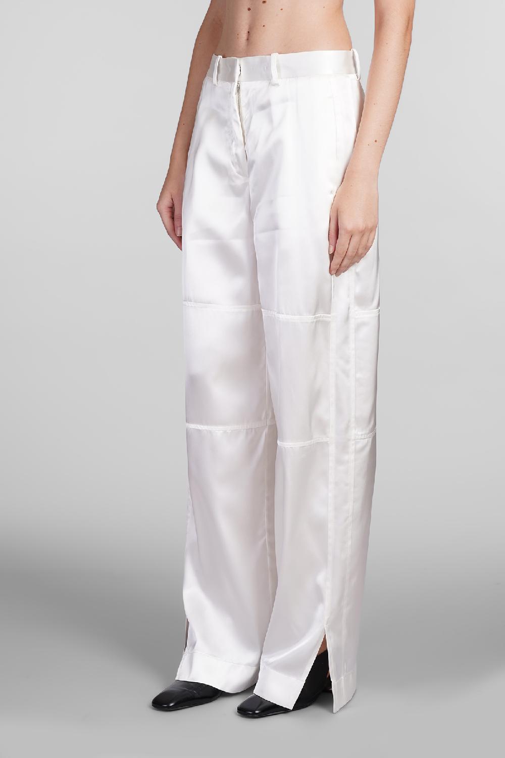 Deliberti Jil Sander Pantalone in viscosa bianca cod. 408921 - Deliberti The Luxury Shopping Offerta San Valentino