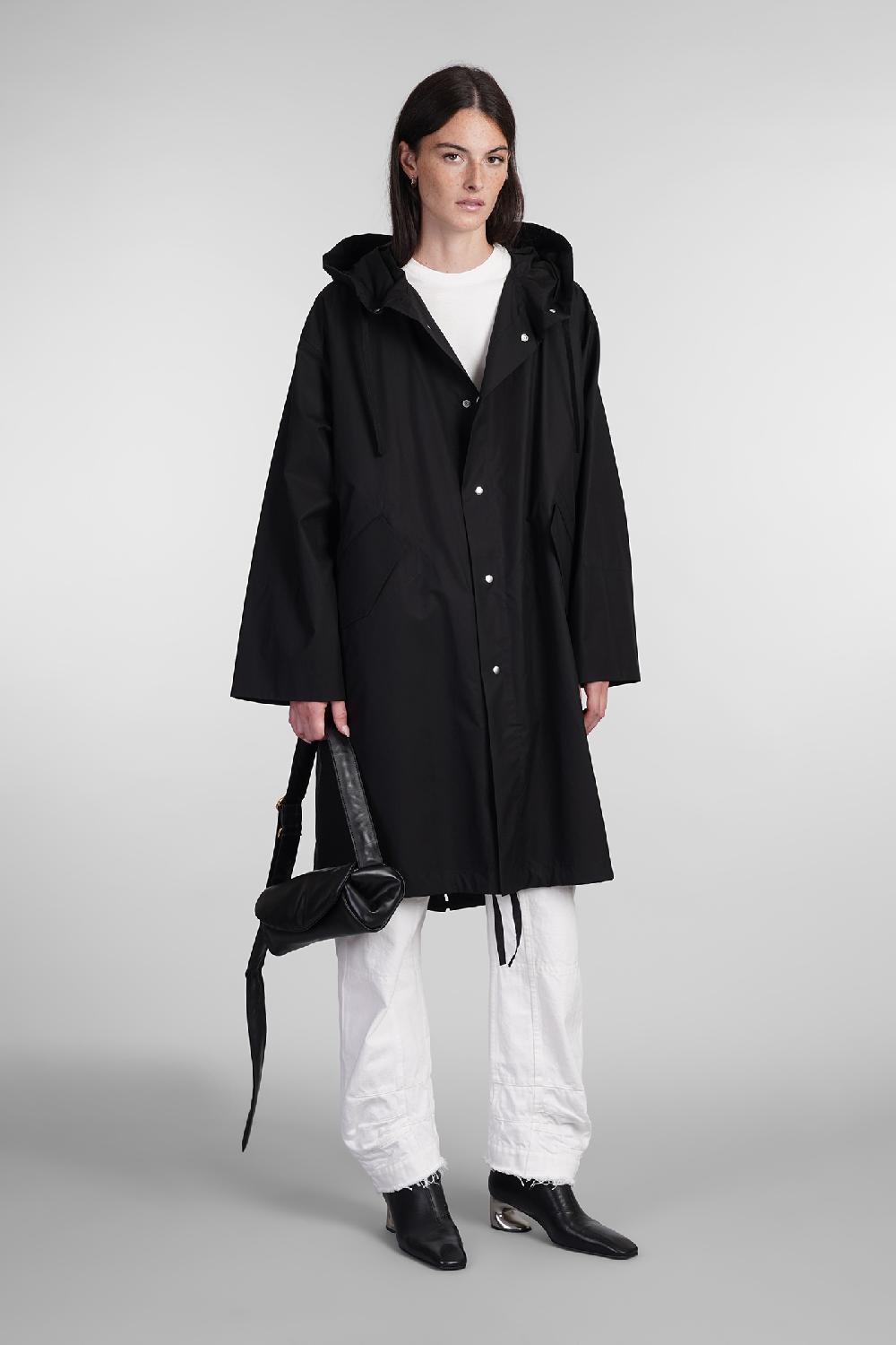 Deliberti Jil Sander Cappotto in cotone nero cod. 404770 - Deliberti The Luxury Shopping Offerta migliore