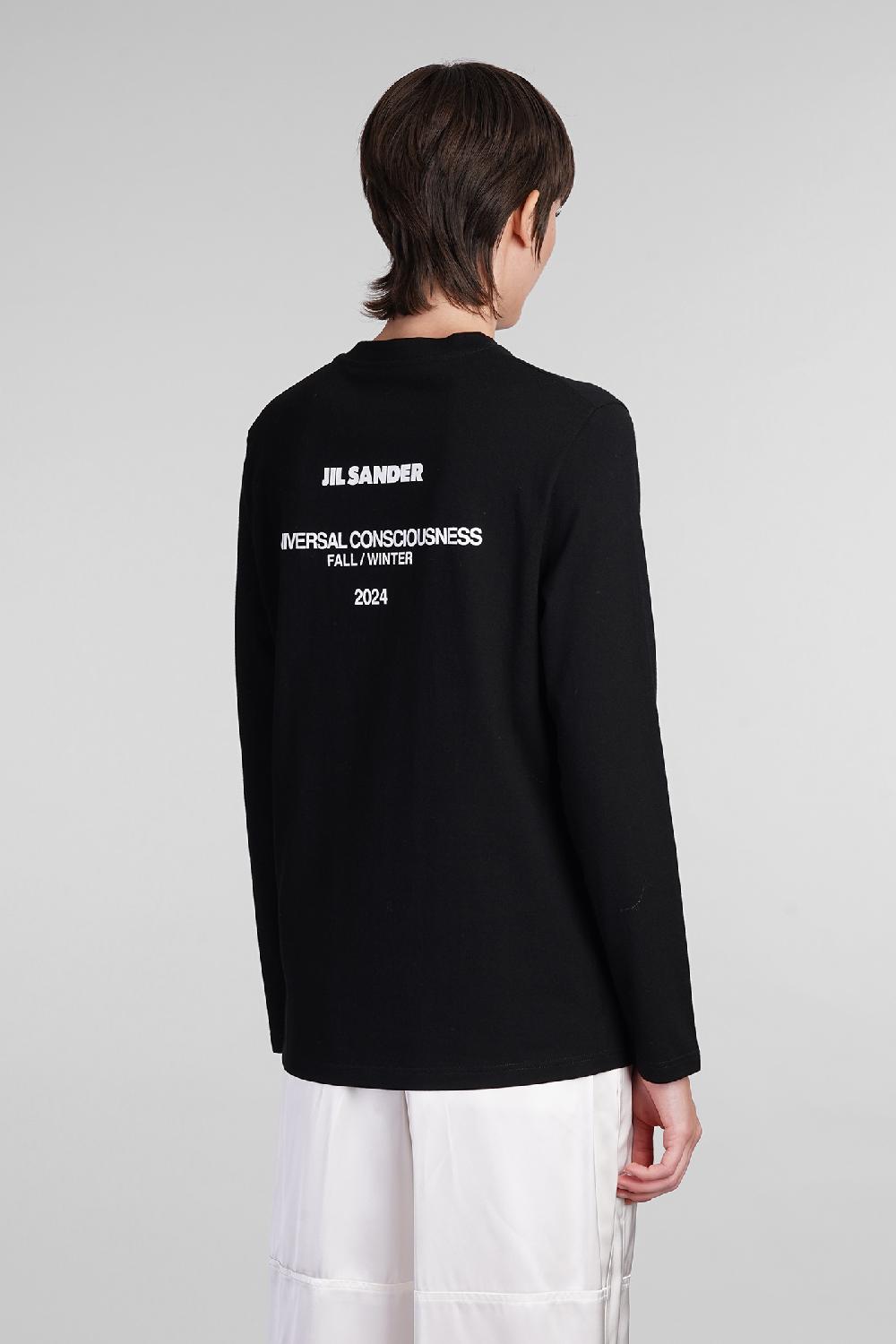 Deliberti Jil Sander T-shirt in cotone nero cod. 404778 - Deliberti The Luxury Shopping Grandi sconti