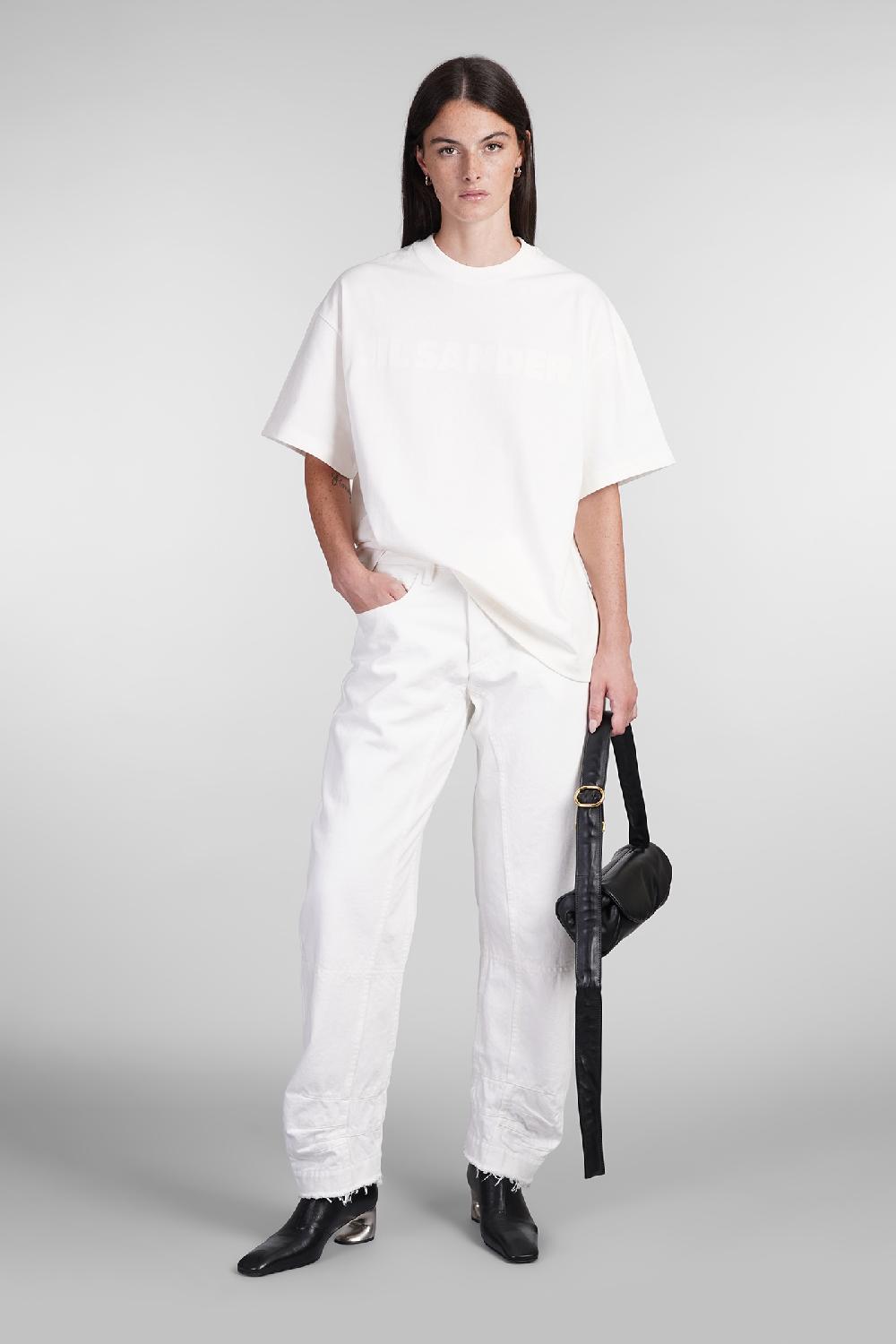 Deliberti Jil Sander T-shirt in cotone bianco cod. 404722 - Deliberti The Luxury Shopping Bestseller