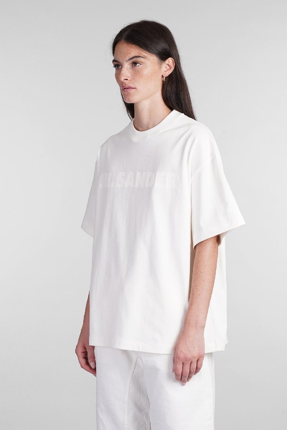 Deliberti Jil Sander T-shirt in cotone bianco cod. 404722 - Deliberti The Luxury Shopping Bestseller