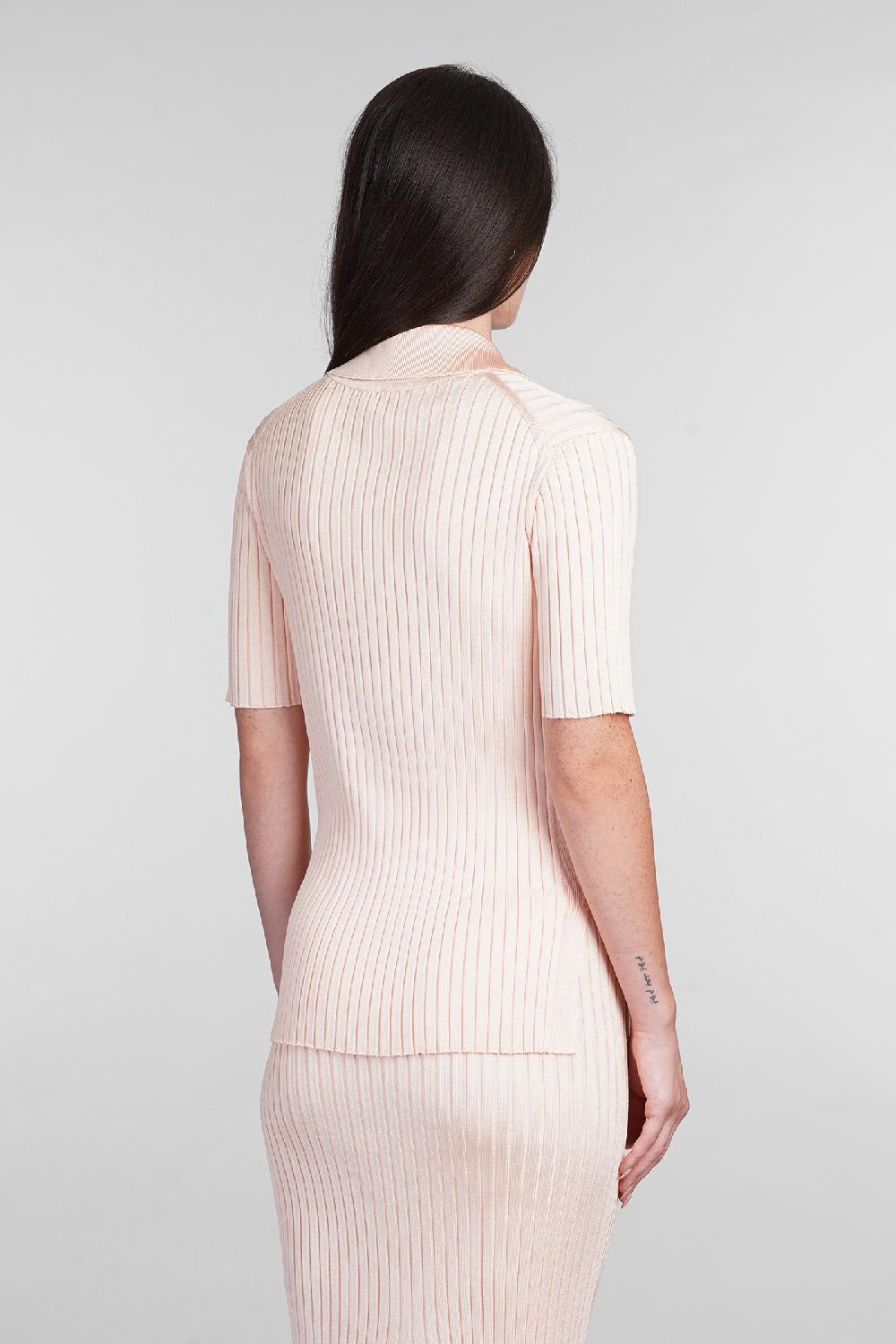 Deliberti Jil Sander Polo in viscosa rosa cod. 404781 - Deliberti The Luxury Shopping Liquidazione