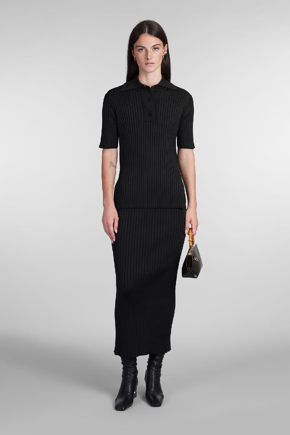 Deliberti Jil Sander Gonna in viscosa nera cod. 404783 - Deliberti The Luxury Shopping Offerte giornaliere