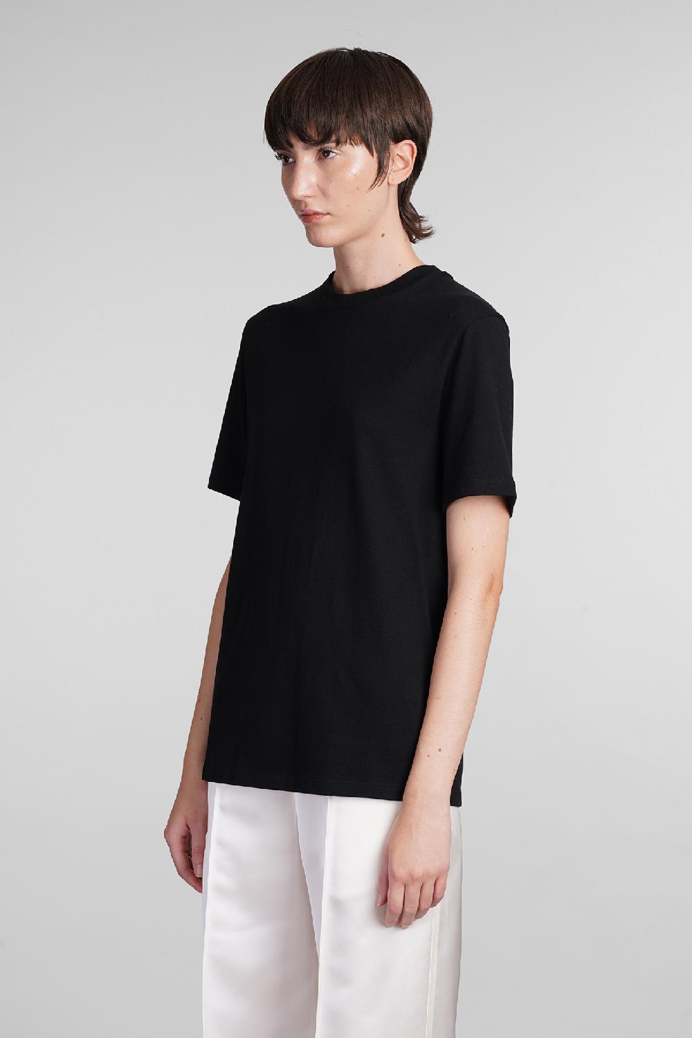 Deliberti Jil Sander T-shirt in cotone nero cod. 404791 - Deliberti The Luxury Shopping Latest stili
