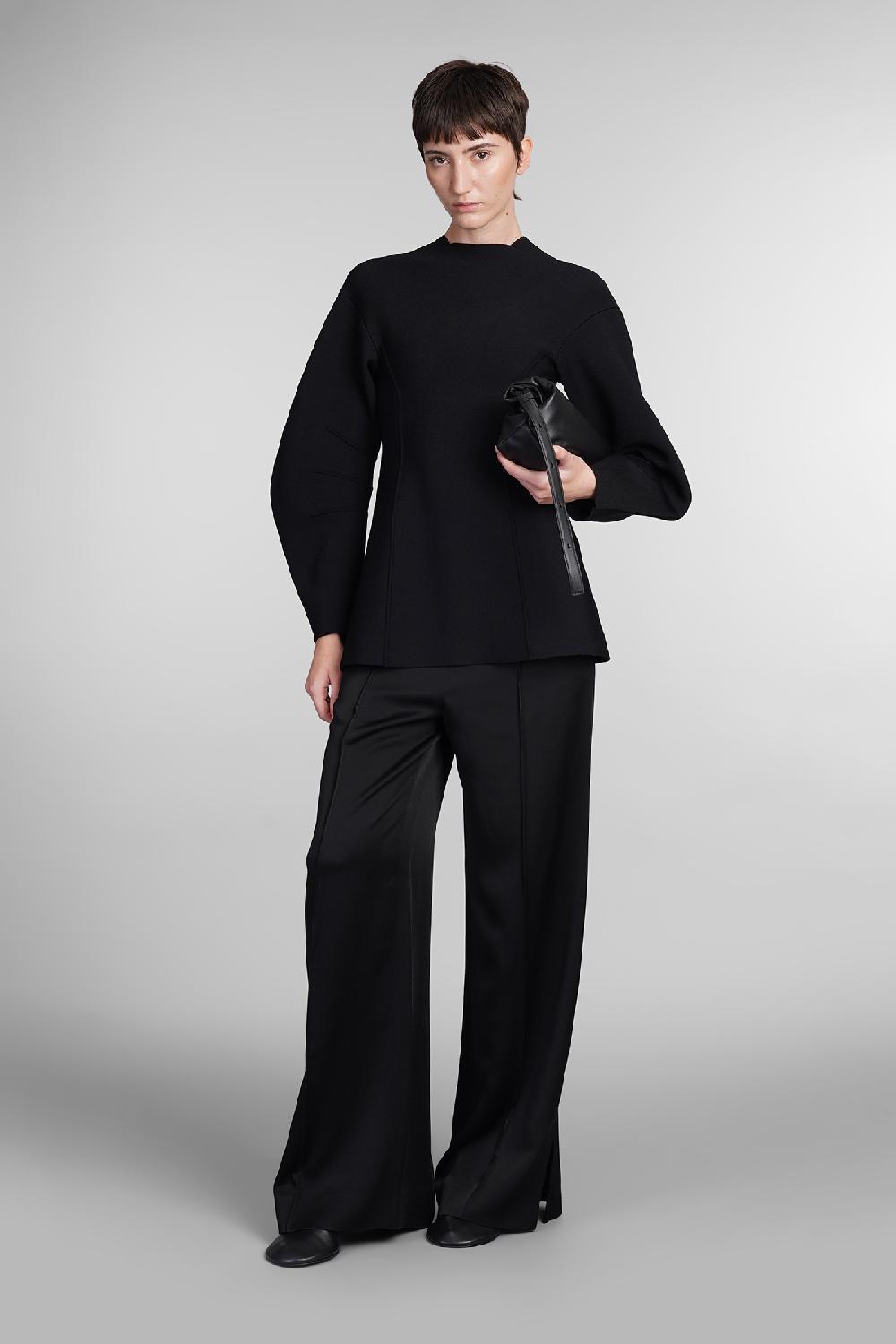 Deliberti Jil Sander Maglia in viscosa nera cod. 410028 - Deliberti The Luxury Shopping Fino al 50% di sconto