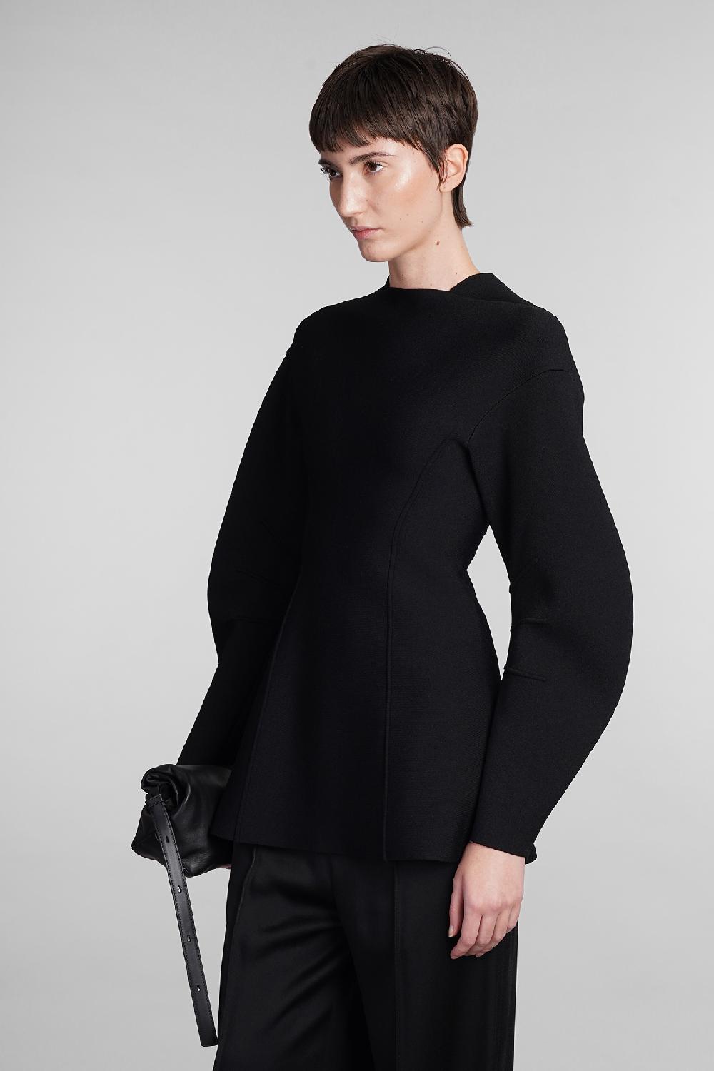 Deliberti Jil Sander Maglia in viscosa nera cod. 410028 - Deliberti The Luxury Shopping Fino al 50% di sconto