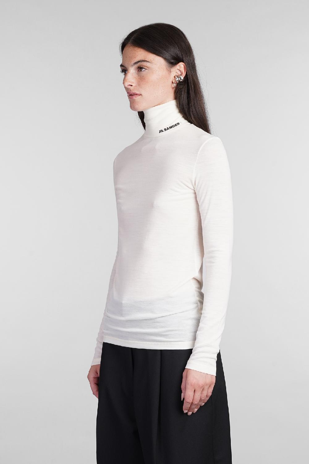 Deliberti Jil Sander Maglia in lana beige cod. 404795 - Deliberti The Luxury Shopping Fino al 60% di sconto