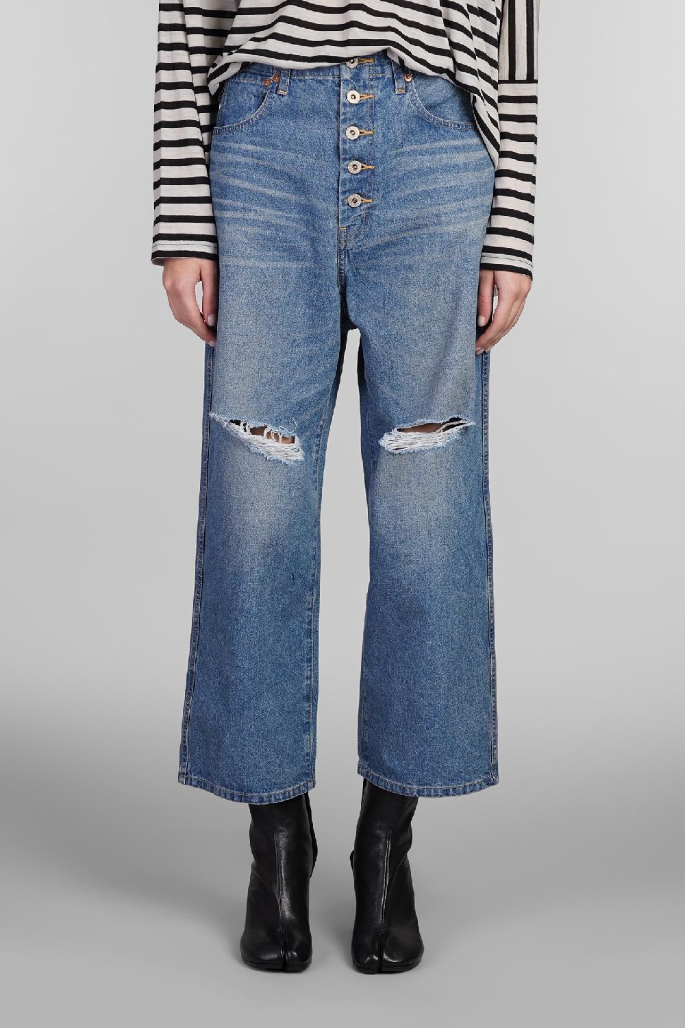 Deliberti Junya watanabe Jeans in cotone blu cod. 407131 - Deliberti The Luxury Shopping Fino al 55% di sconto