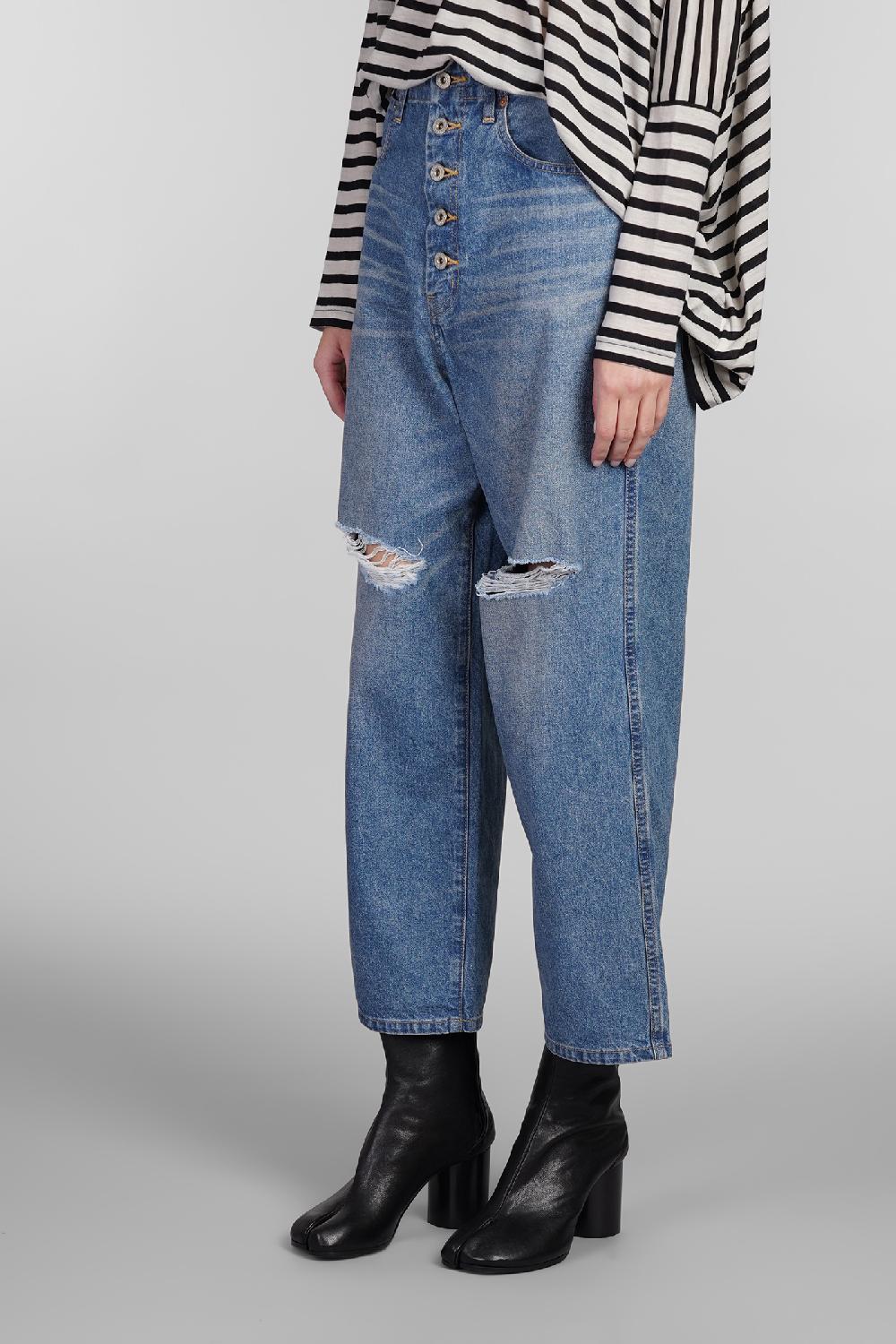 Deliberti Junya watanabe Jeans in cotone blu cod. 407131 - Deliberti The Luxury Shopping Fino al 55% di sconto