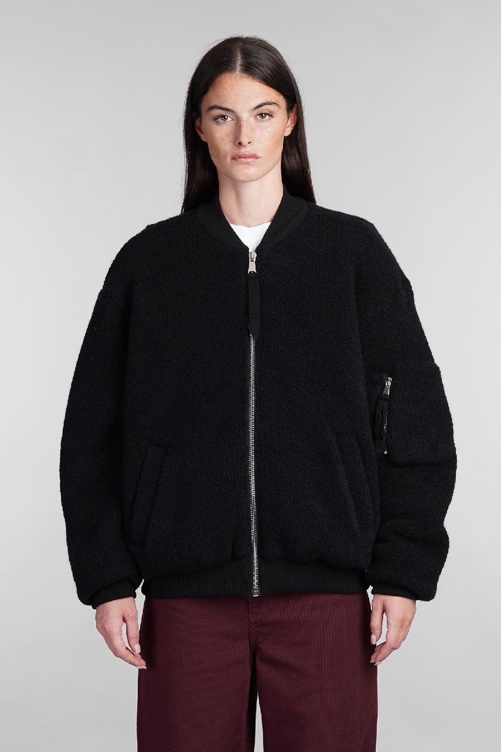 Deliberti Laneus Bomber in lana nera cod. 404475 - Deliberti The Luxury Shopping Esporta salva