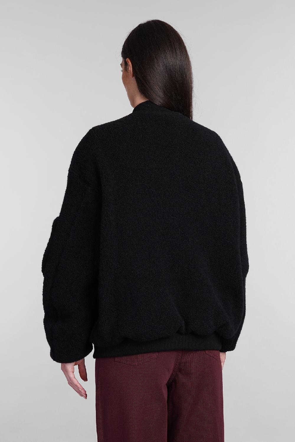 Deliberti Laneus Bomber in lana nera cod. 404475 - Deliberti The Luxury Shopping Esporta salva