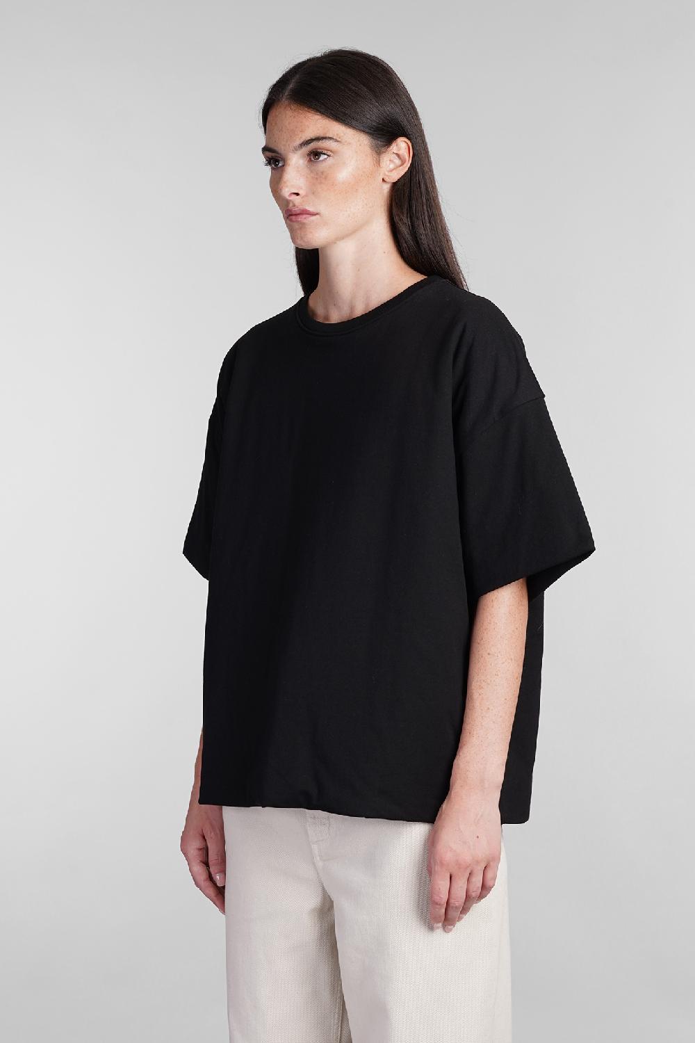 Deliberti Laneus T-shirt in cotone nero cod. 404478 - Deliberti The Luxury Shopping Duty-free
