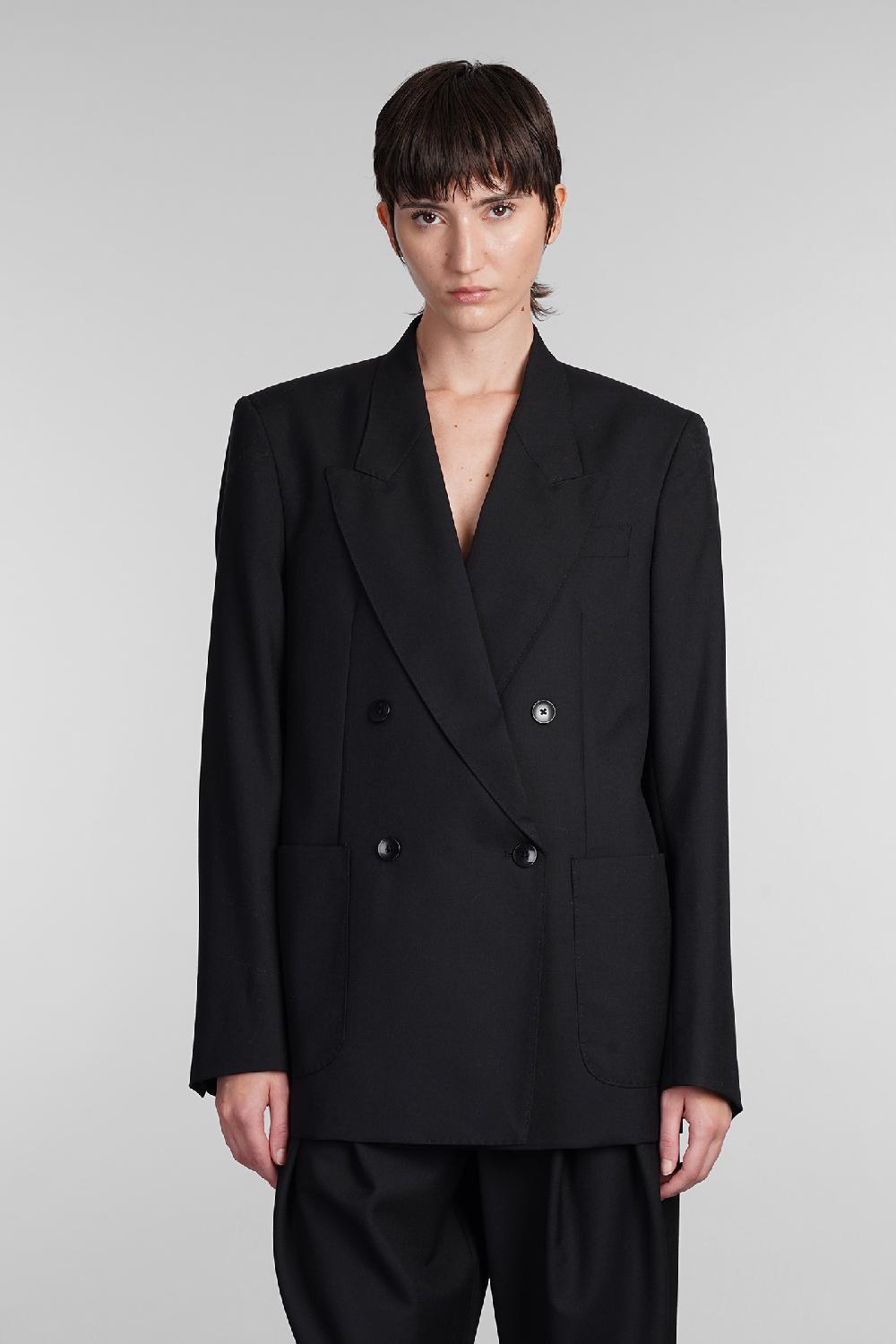Deliberti Laneus Blazer in lana nera cod. 407319 - Deliberti The Luxury Shopping 50% di sconto per tempo limitato