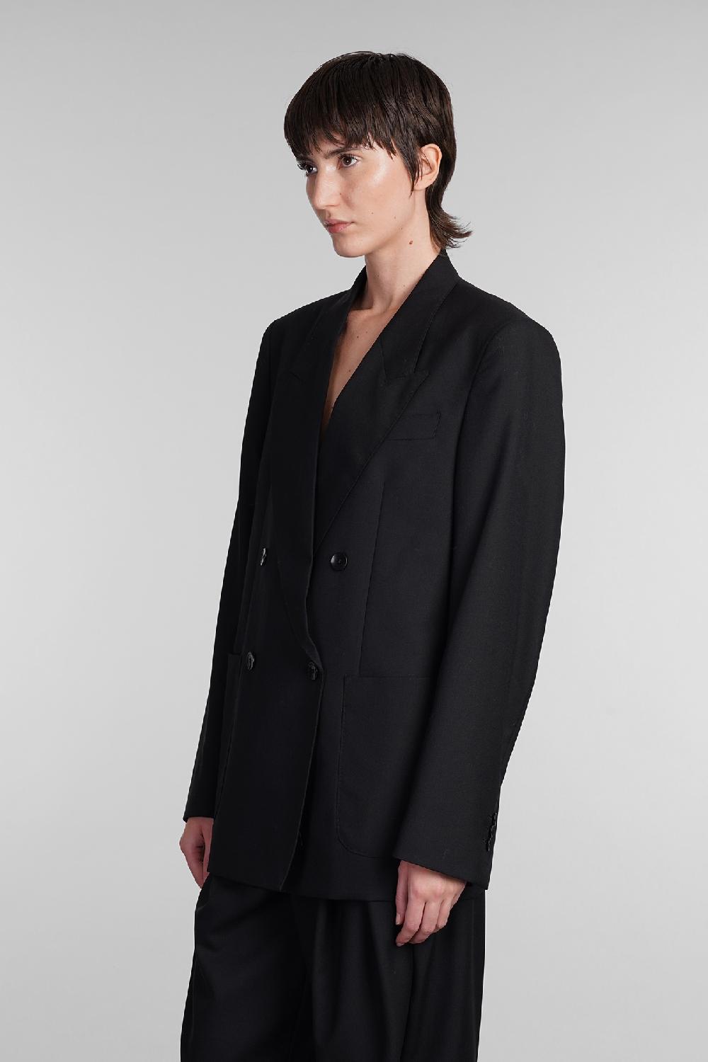 Deliberti Laneus Blazer in lana nera cod. 407319 - Deliberti The Luxury Shopping 50% di sconto per tempo limitato