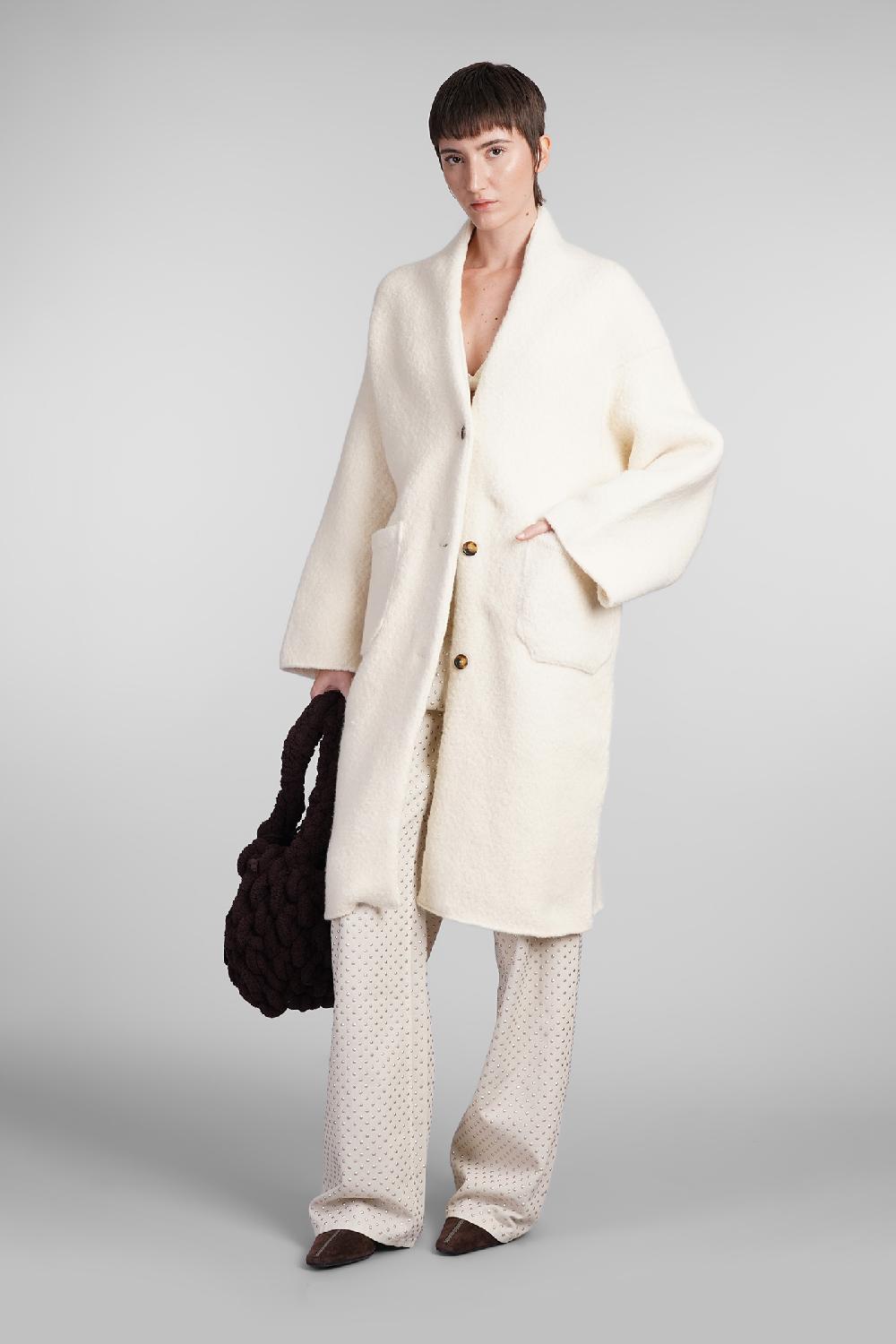 Deliberti Laneus Cappotto in lana beige cod. 407320 - Deliberti The Luxury Shopping Sconti questo mese