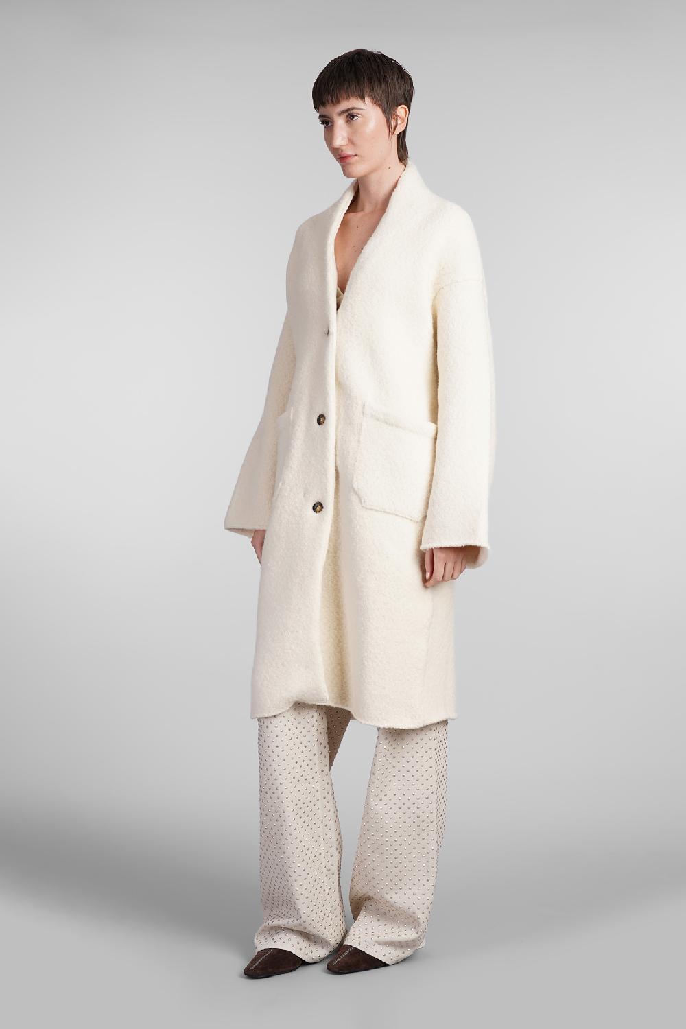 Deliberti Laneus Cappotto in lana beige cod. 407320 - Deliberti The Luxury Shopping Sconti questo mese