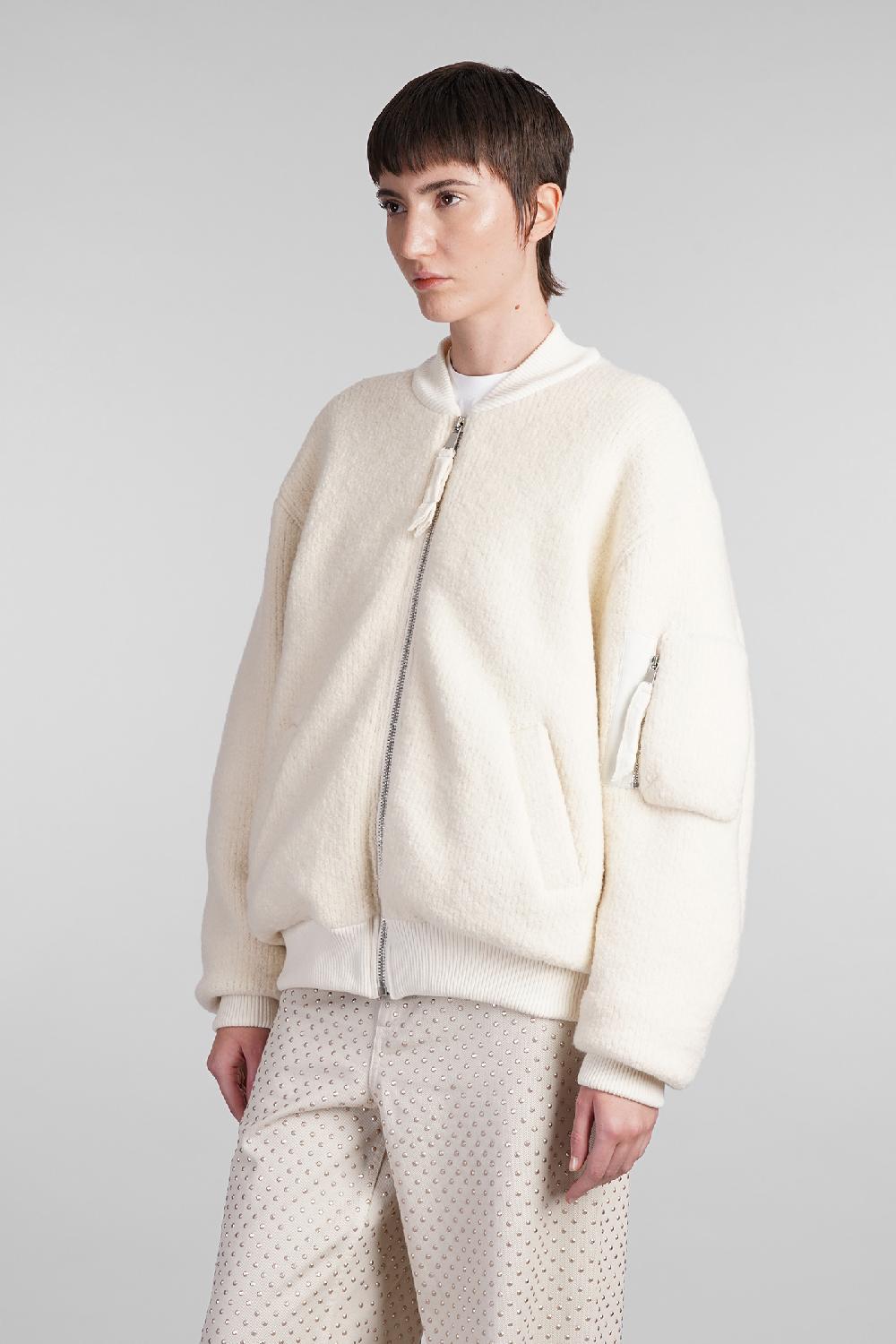 Deliberti Laneus Bomber in lana beige cod. 407324 - Deliberti The Luxury Shopping In Linea