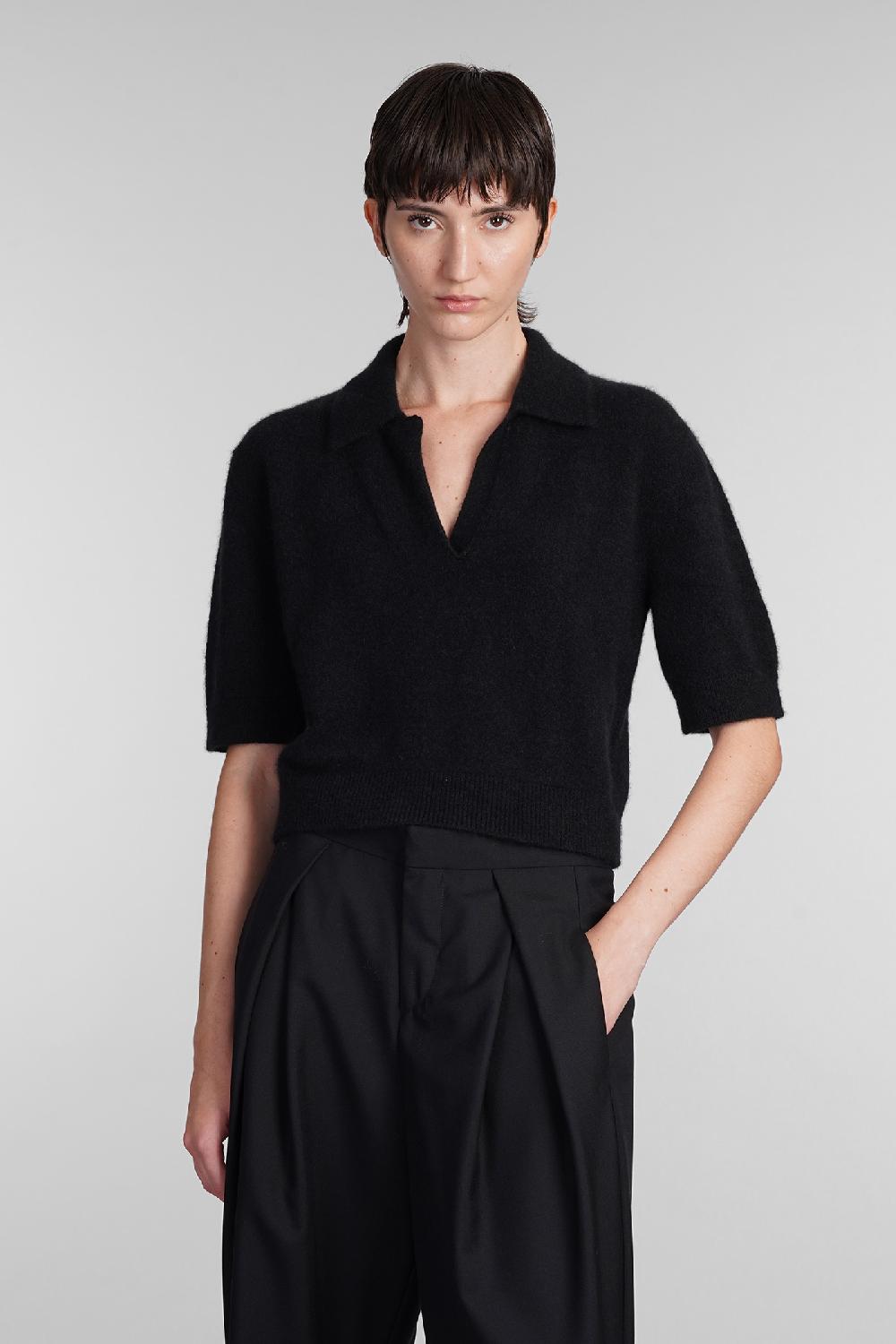 Deliberti Laneus Polo in cashmere nera cod. 407325 - Deliberti The Luxury Shopping Nuovo