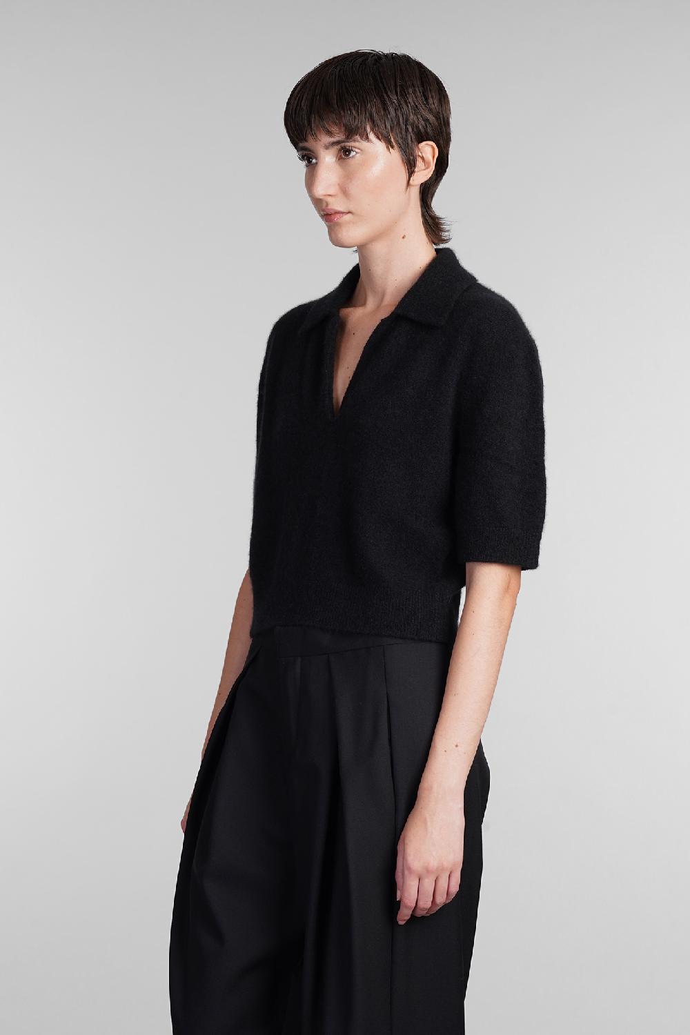 Deliberti Laneus Polo in cashmere nera cod. 407325 - Deliberti The Luxury Shopping Nuovo