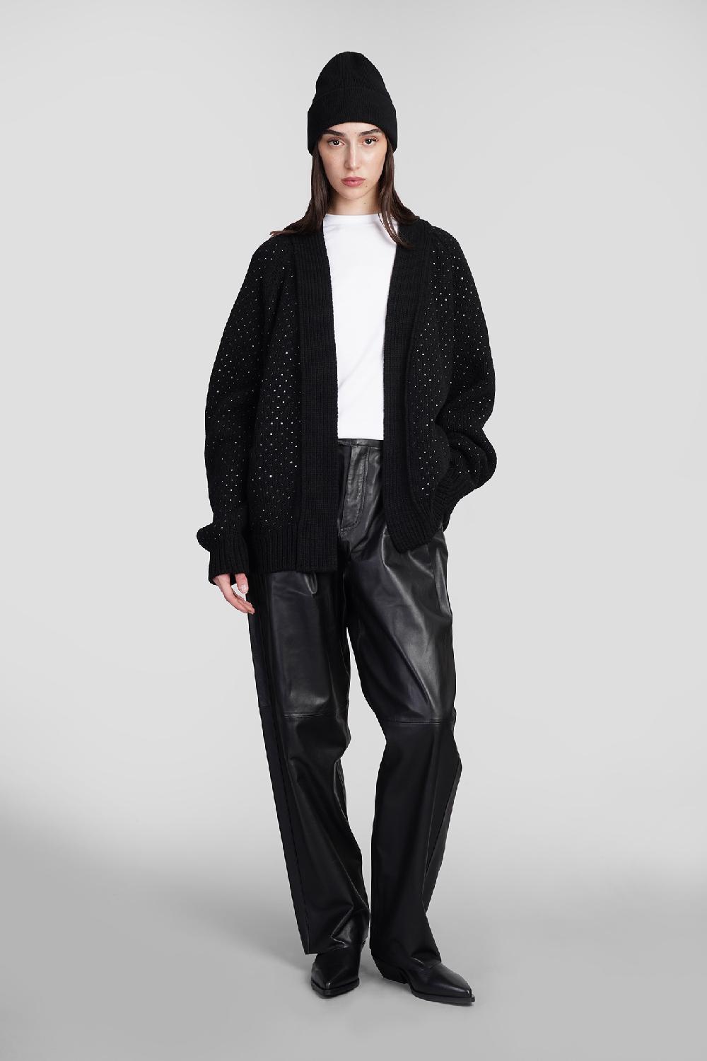 Deliberti Laneus Cardigan in lana nera cod. 409123 - Deliberti The Luxury Shopping Promozione