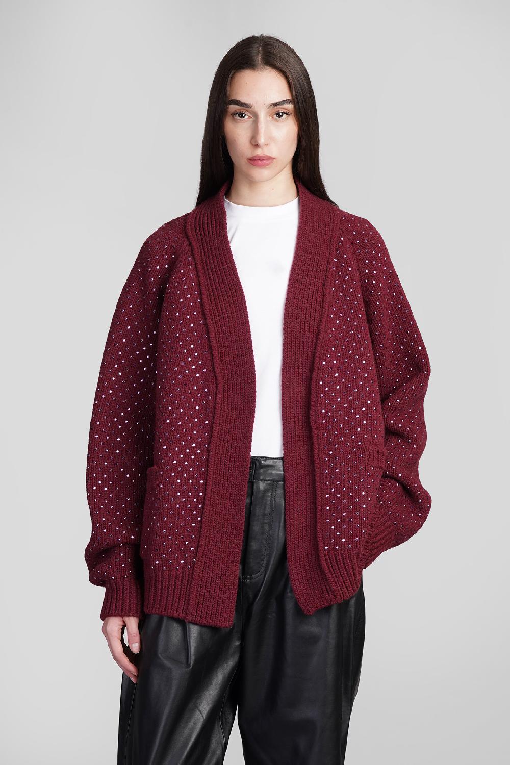 Deliberti Laneus Cardigan in lana bordeaux cod. 409124 - Deliberti The Luxury Shopping Spedizione Gratuita