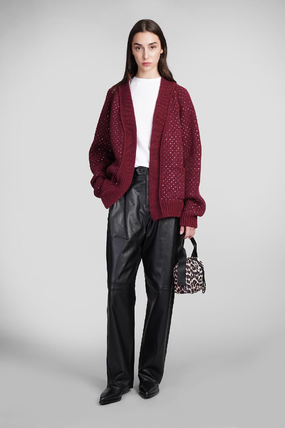 Deliberti Laneus Cardigan in lana bordeaux cod. 409124 - Deliberti The Luxury Shopping Spedizione Gratuita