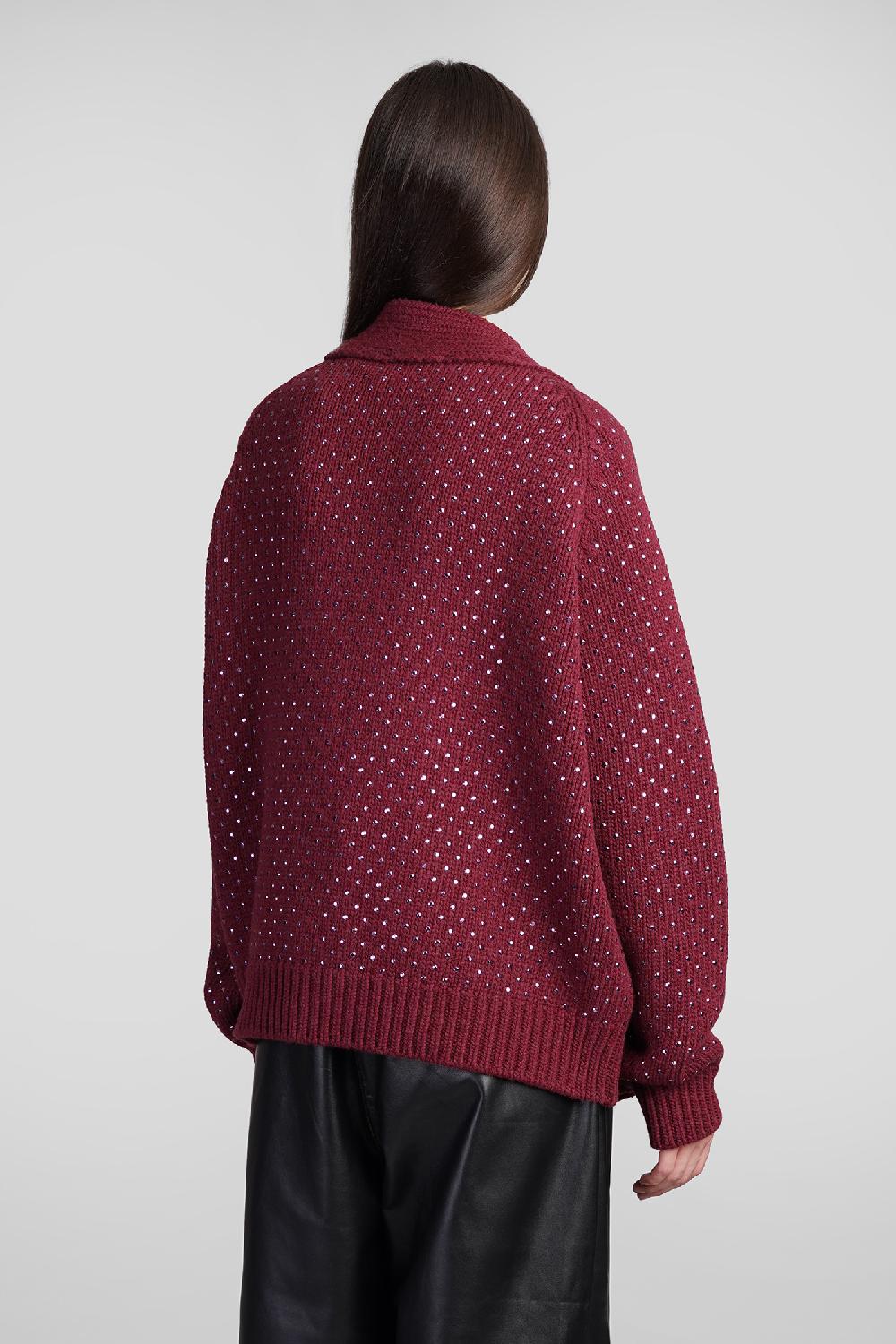 Deliberti Laneus Cardigan in lana bordeaux cod. 409124 - Deliberti The Luxury Shopping Spedizione Gratuita