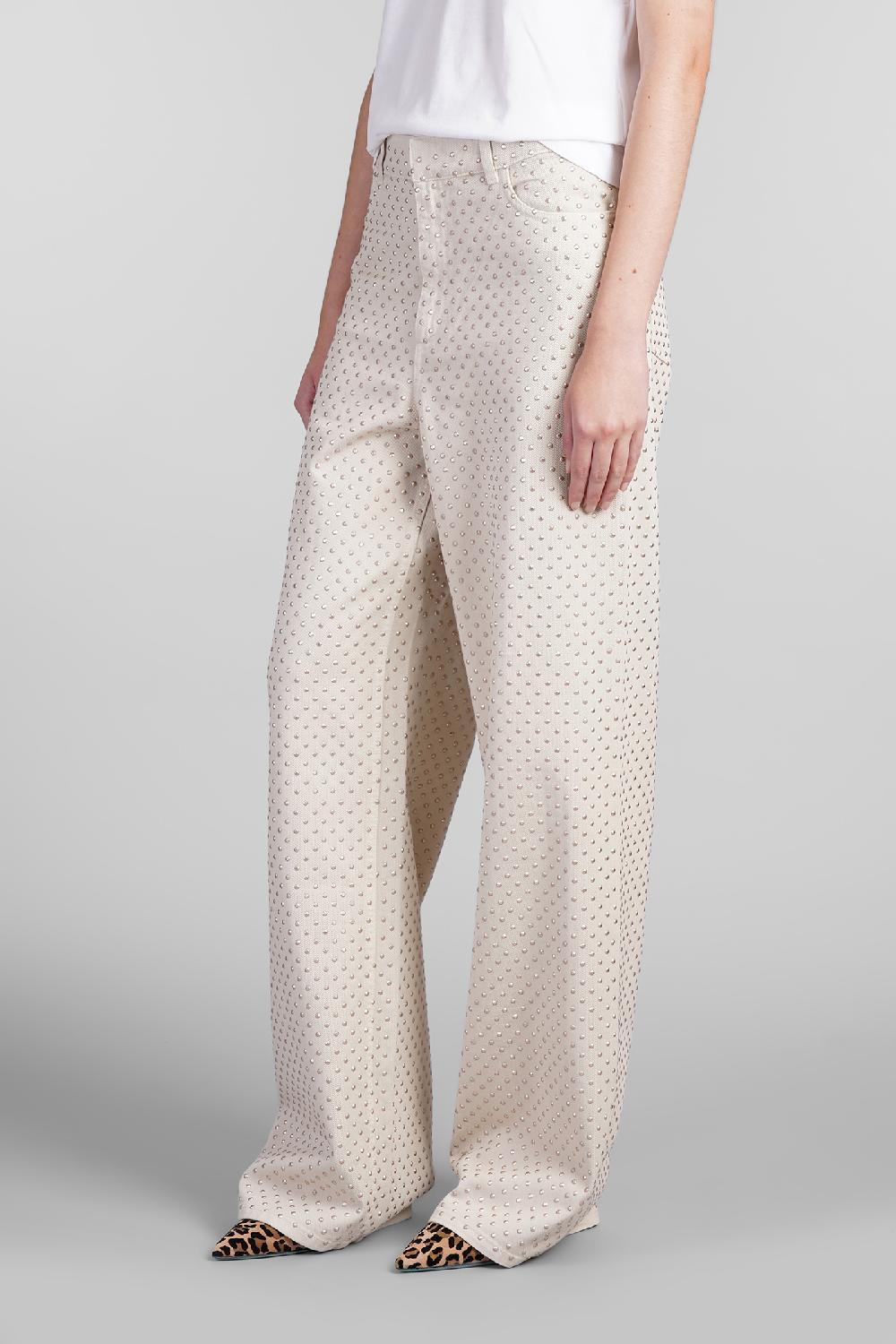 Deliberti Laneus Jeans in cotone beige cod. 402688 - Deliberti The Luxury Shopping Pezzi Unici