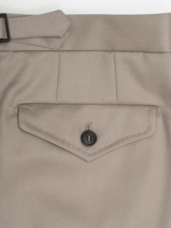 Rota Winter Beige pair of regular fit cavalry twill wool trousers Moda