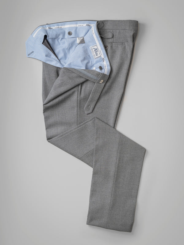 Rota Winter Light grey pair of regular fit fourply wool trousers Shopping Online