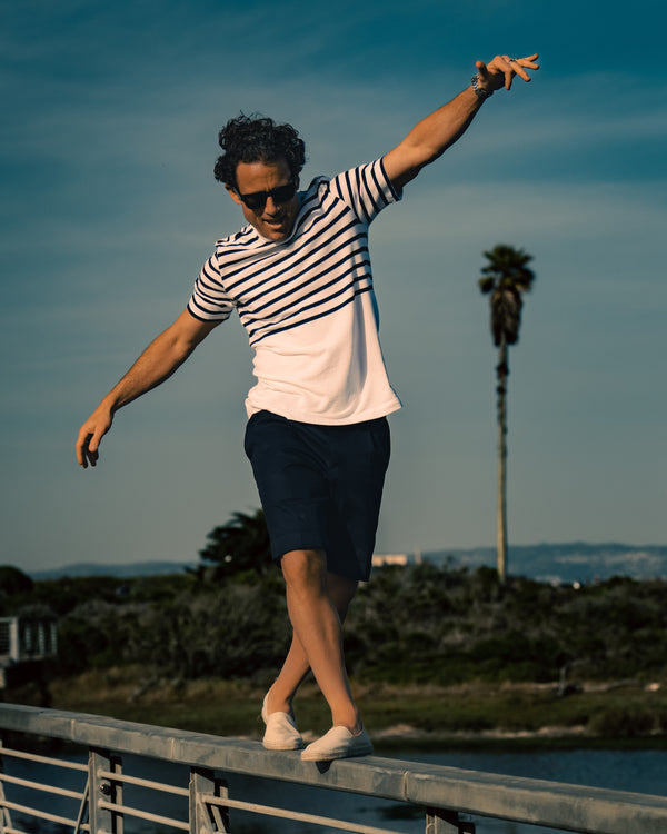 Rota Summer Dark blue pair of regular fit supima cotton bermuda Online