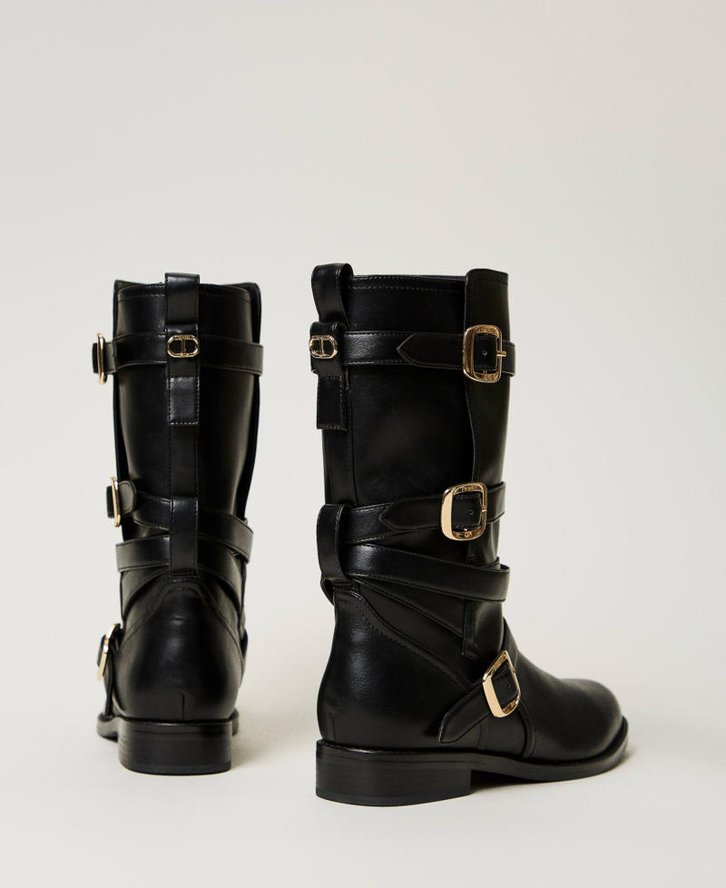 Scee by twin set Stivali biker con cinturini Pezzi Unici