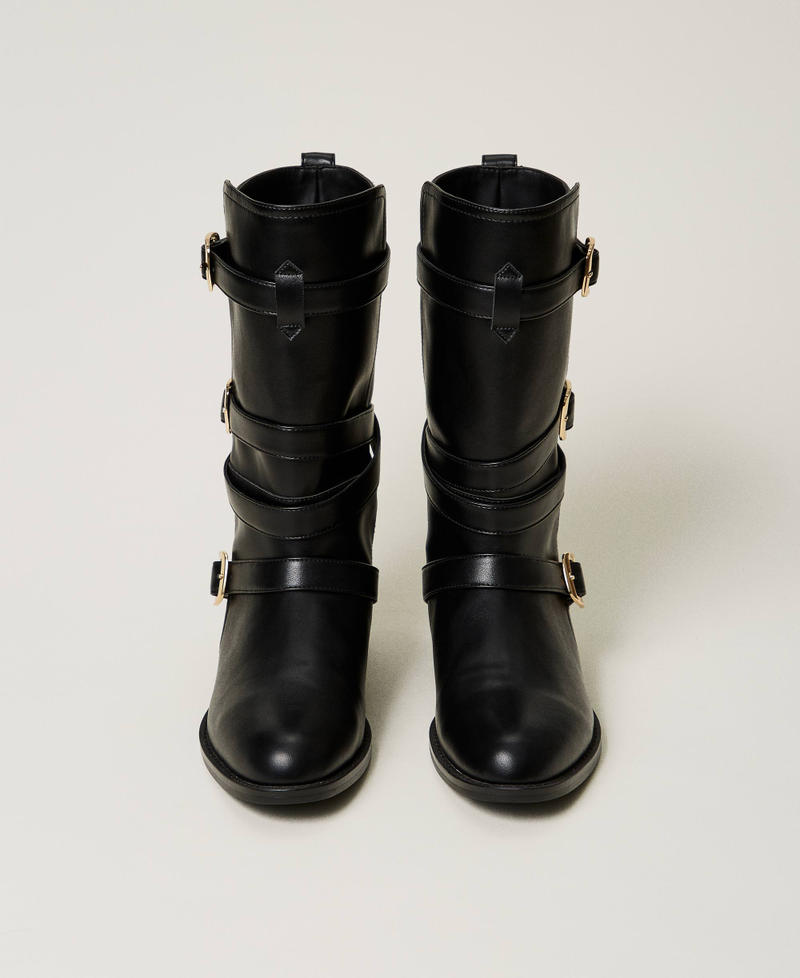 Scee by twin set Stivali biker con cinturini Pezzi Unici