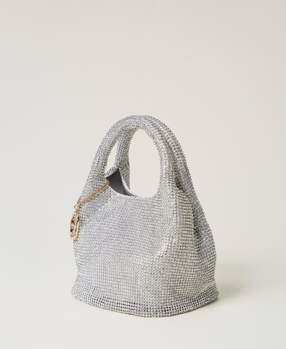 Scee by twin set Borsa 'Rendez-Vous' in strass e charm Oval T 50% di sconto con spedizione gratuita