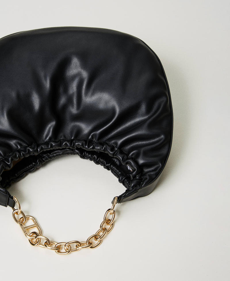 Scee by twin set Borsa hobo ‘Croissant’ con arricciatura e Oval T Qualità