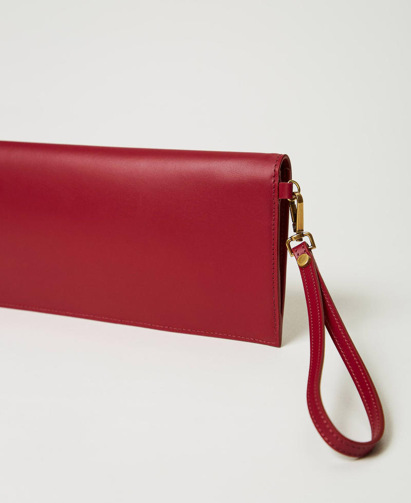 Scee by twin set Clutch in pelle con logo Promozione