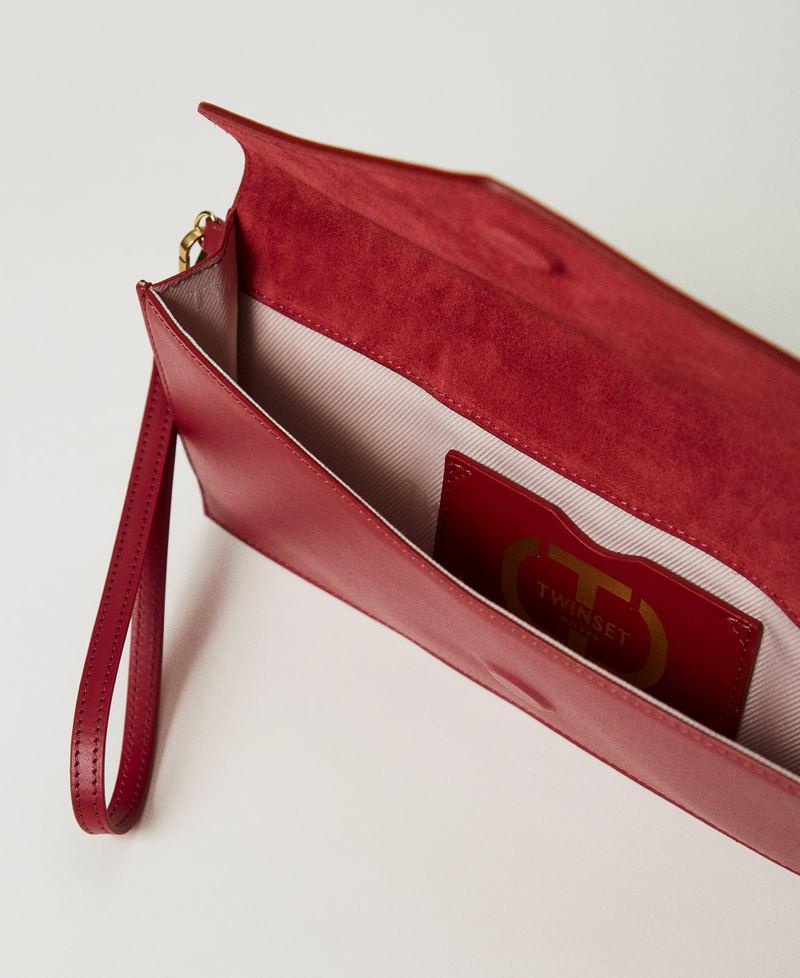 Scee by twin set Clutch in pelle con logo Promozione