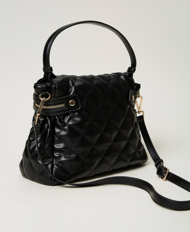 Scee by twin set Borsa top handle ‘Cécile’ grande trapuntata Spedizione Gratuita