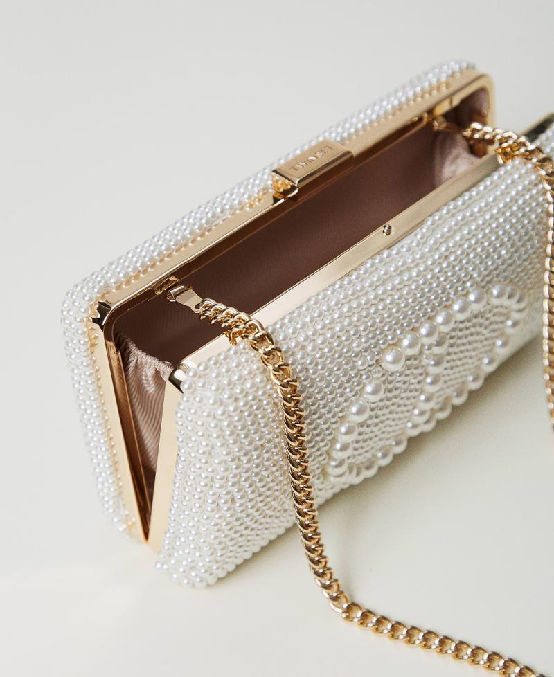 Scee by twin set Clutch con perle e Oval T Soddisfazione Garantita