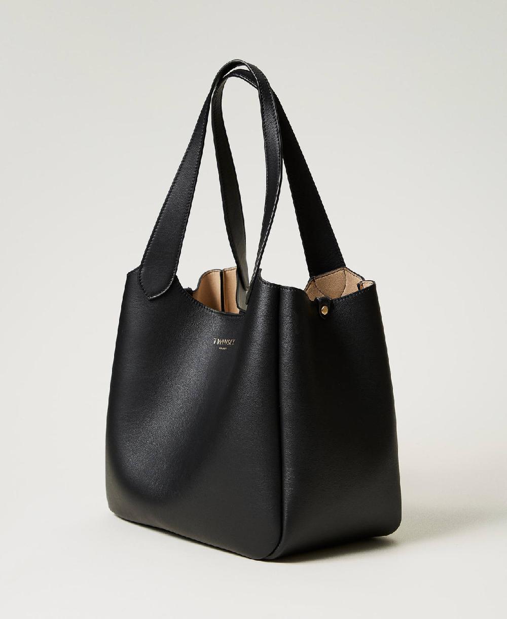 Scee by twin set Borsa shopper ‘Forever’ in pelle Consegna Veloce