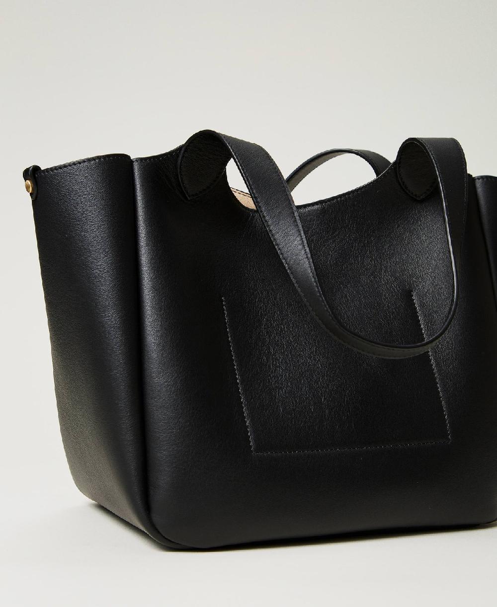 Scee by twin set Borsa shopper ‘Forever’ in pelle Consegna Veloce