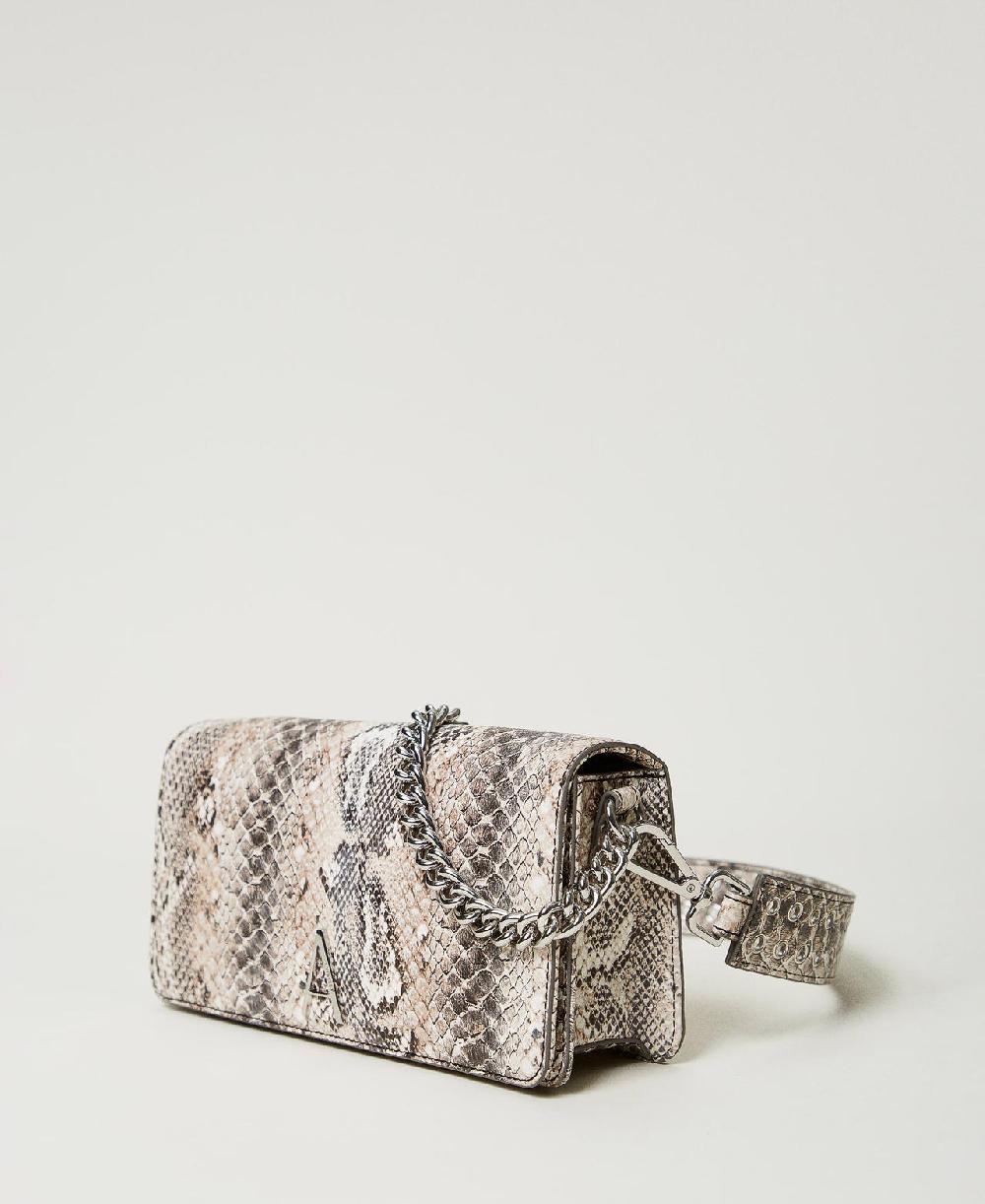 Scee by twin set Borsa a tracolla con stampa snake Outlet