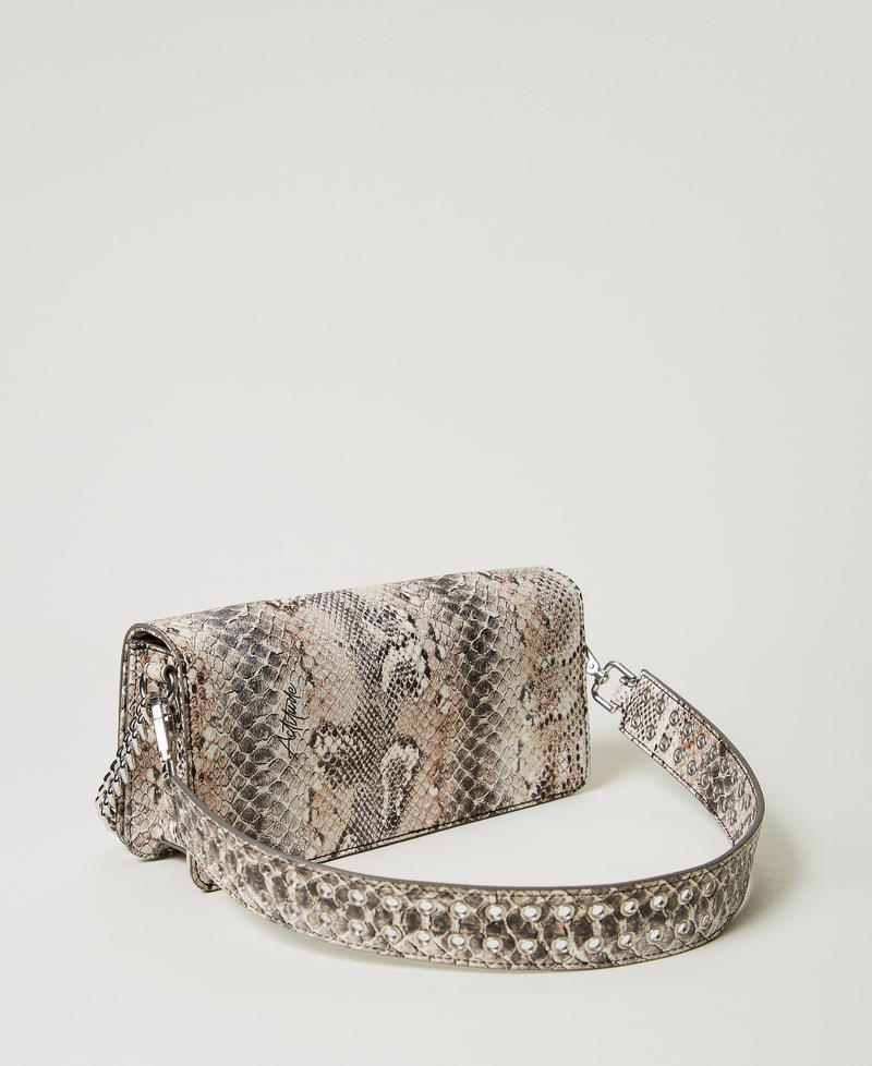 Scee by twin set Borsa a tracolla con stampa snake Outlet