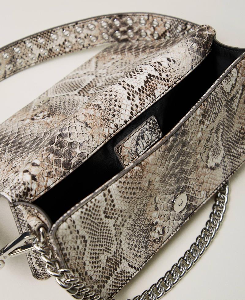 Scee by twin set Borsa a tracolla con stampa snake Outlet