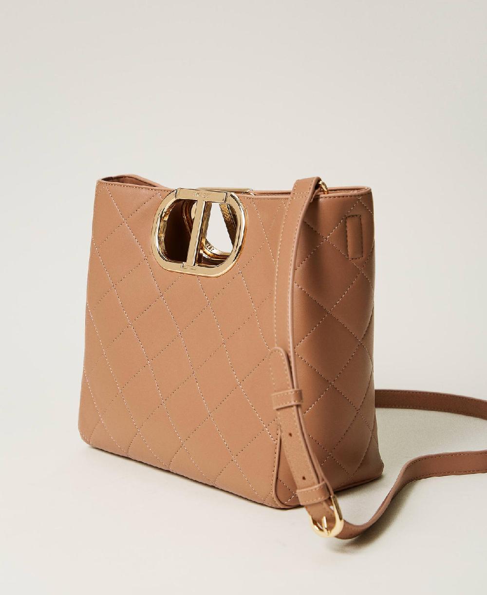 Scee by twin set Borsa shopper 'Lila' trapuntata con manico Oval T Offerte