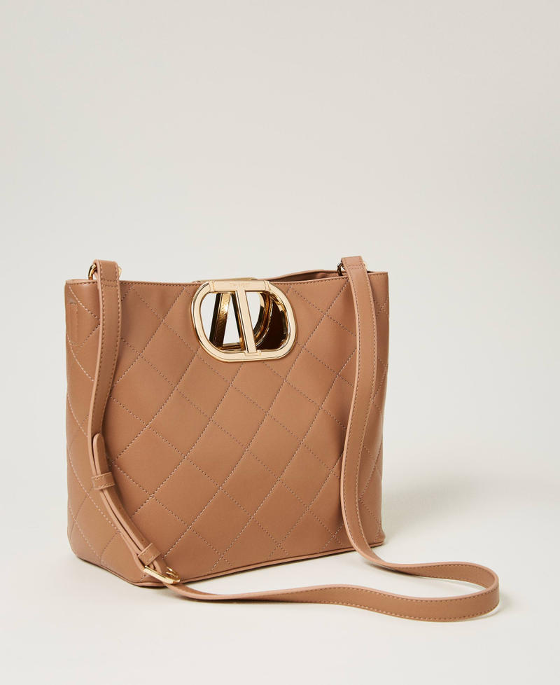 Scee by twin set Borsa shopper 'Lila' trapuntata con manico Oval T Offerte