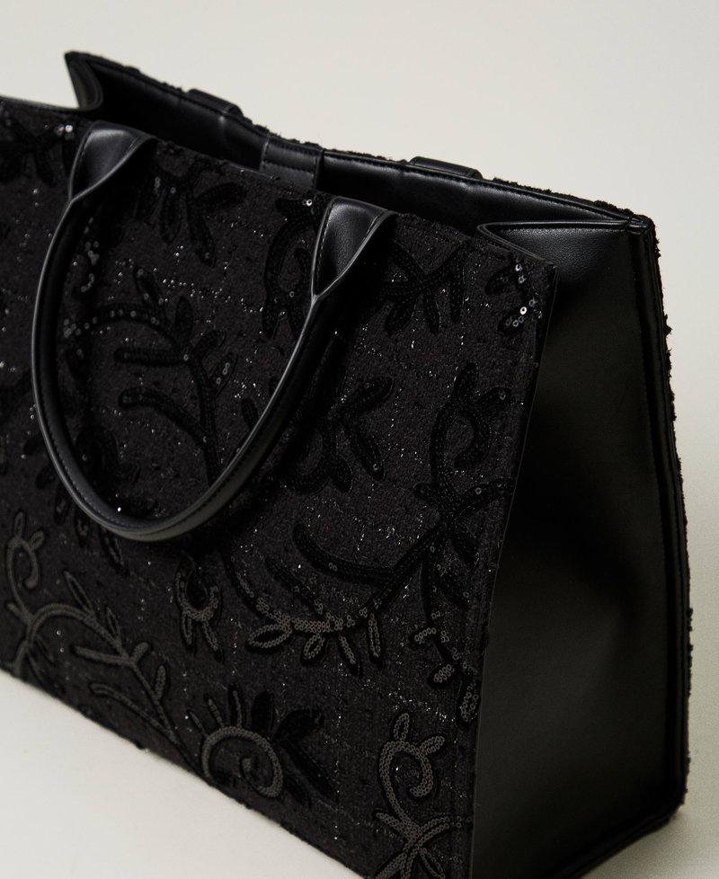Scee by twin set Borsa shopper 'Victoria' con ricamo e logo Hotsell