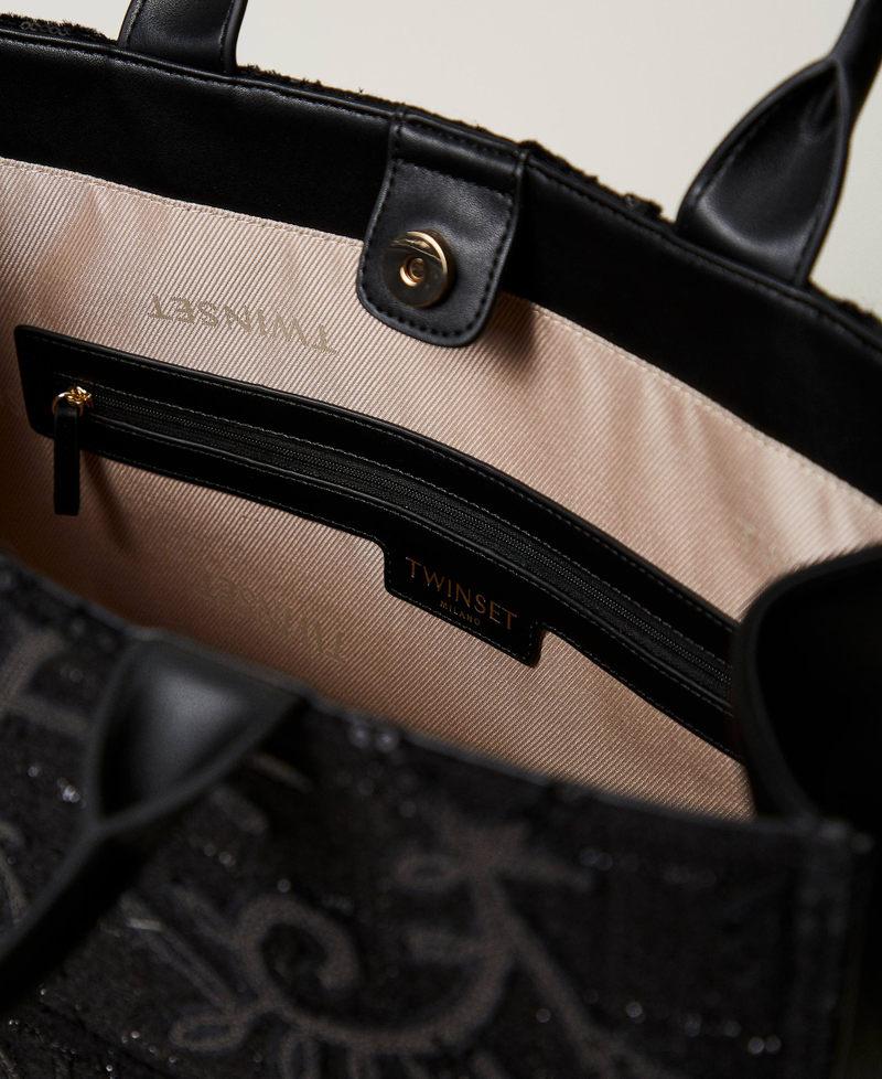 Scee by twin set Borsa shopper 'Victoria' con ricamo e logo Hotsell