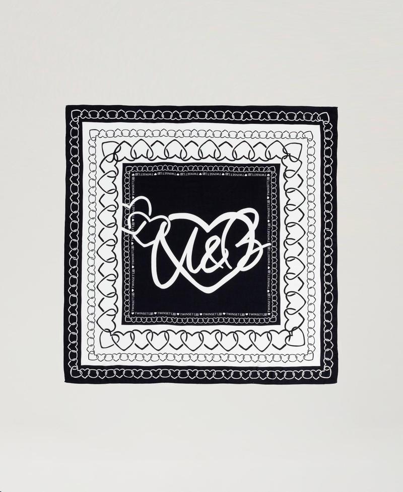Scee by twin set Kefiah con stampa a cuori In Saldo