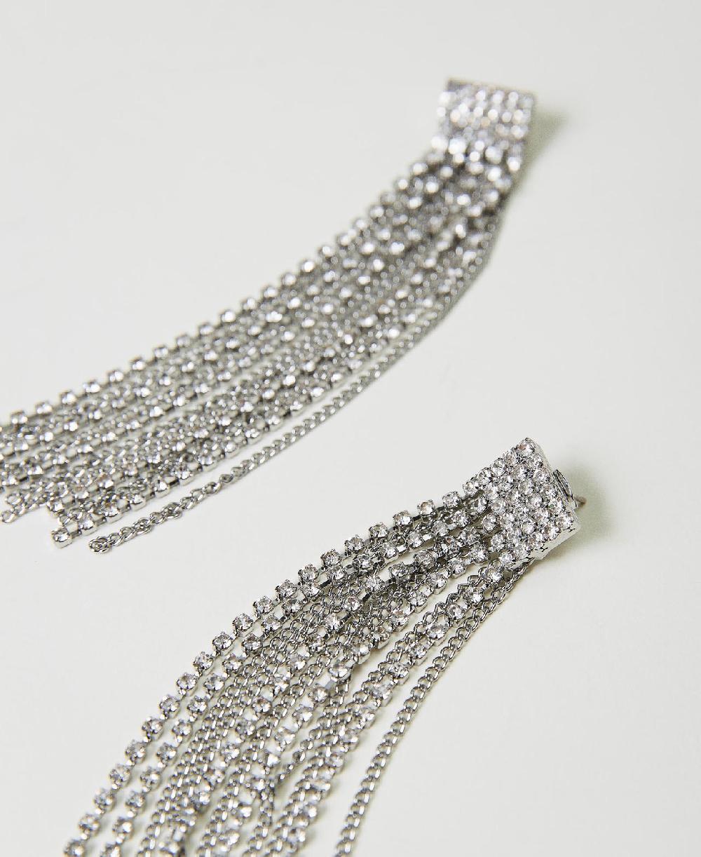 Scee by twin set Orecchini con frange di strass Offerta speciale